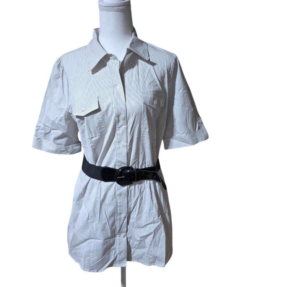 Alyx Black And White Striped Blouse With Belt